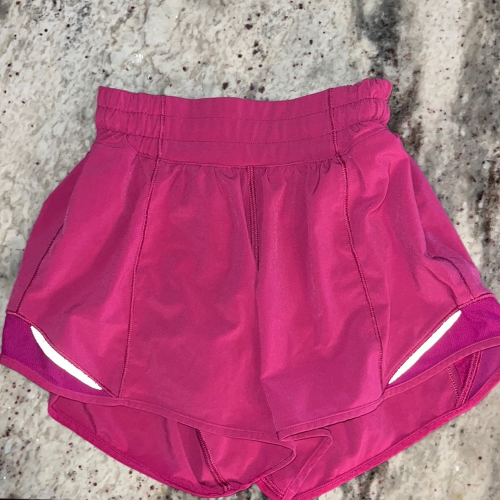 Pink Lululemon Hotty Hot Shorts